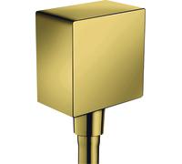 hansgrohe AXOR ShowerSolutions FixFit Conexión de manguera cuadrada, 36732990, Color: Óptica Oro Pulido