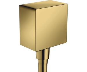 hansgrohe AXOR ShowerSolutions FixFit Conexión de manguera cuadrada, 36732990, Color: Óptica Oro Pulido