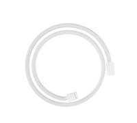 hansgrohe AXOR ShowerSolutions flexo de ducha textil, 1250mm, tuerca cilíndrica en ambos lados, 28228700, Color: Blanco mate