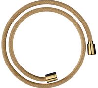 hansgrohe AXOR ShowerSolutions flexo de ducha textil, 1250mm, tuerca cónica y cilíndrica, 28227990, Color: Óptica Oro Pulido