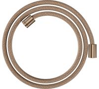 hansgrohe AXOR ShowerSolutions flexo de ducha textil, 1600mm, tuerca cilíndrica en ambos lados, 28261310, Color: Oro rojo cepillado