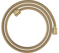 hansgrohe AXOR ShowerSolutions flexo de ducha textil, 1600mm, tuerca cónica y cilíndrica, 28259, Color: Óptica de oro cepillado