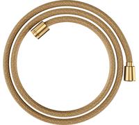 hansgrohe AXOR ShowerSolutions flexo de ducha textil, 1600mm, tuerca cónica y cilíndrica, 28259250, Color: Óptica de oro cepillado