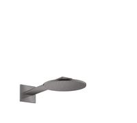 hansgrohe AXOR ShowerSolutions rociador 250 1jet, conexión a la pared, brazo de ducha 450 mm, 35284340, Color: Cromo negro cepillado