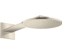 hansgrohe AXOR ShowerSolutions rociador 250 1jet, conexión a la pared, brazo de ducha 450 mm, 35284820, Color: Níquel Cepillado