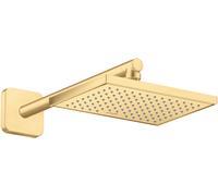 hansgrohe AXOR ShowerSolutions rociador de ducha 245/185, 1 tipo de chorro, ahorro de agu 35387250, Color: Óptica de oro cepillado