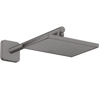 hansgrohe AXOR ShowerSolutions rociador de ducha 245/185, 1 tipo de chorro, ahorro de agua+, 35387340, Color: Cromo negro cepillado