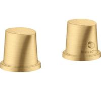 hansgrohe AXOR Starck Bordes de bañera de 2 orificios con termostato, 12422250, Color: Óptica de oro cepillado