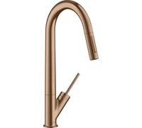 hansgrohe AXOR Starck Mezclador monomando de cocina 270 con ducha extraíble, ...