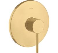 hansgrohe AXOR Starck Mezclador monomando de ducha empotrado con mango de ping, 10616250, Color: Óptica de oro cepillado