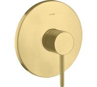hansgrohe AXOR Starck Mezclador monomando de ducha empotrado con mango de ping, 10616950, Color: Latón cepillado