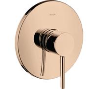 hansgrohe AXOR Starck Mezclador monomando de ducha empotrado con mango de ping, 10616300, Color: Oro rojo pulido