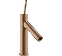 hansgrohe AXOR Starck Mezclador monomando de lavabo 90 con mango ping sin juego de desagüe, 10117310, Color: Oro rojo cepillado