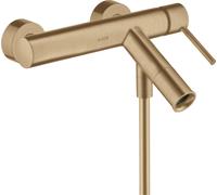 hansgrohe AXOR Starck Mezclador monomando de superficie para bañera con mango de ping, 10411140, Color: Bronce cepillado