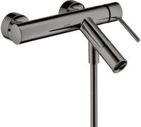hansgrohe AXOR Starck Mezclador monomando de superficie para bañera con mango de ping, 10411330, Color: Cromo negro pulido