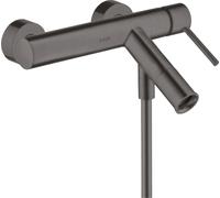 hansgrohe AXOR Starck Mezclador monomando de superficie para bañera con mango de ping, 10411340, Color: Cromo negro cepillado