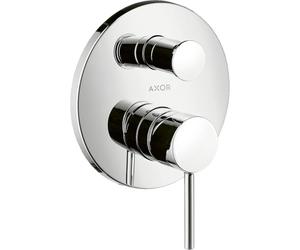 hansgrohe AXOR Starck Mezclador monomando para bañera empotrado con mango de ping, 10416340, Color: Brushed Black Chrome