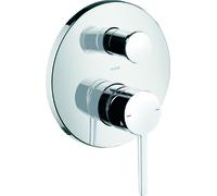 hansgrohe AXOR Starck Mezclador monomando para bañera empotrado con manivela y combinación de fusibles integrada, 10427000, Color: cromado