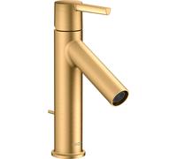 hansgrohe AXOR Starck Mezclador monomando para lavabo 100 CoolStart con mango de palanca y juego de desagüe, 10007950, Color: Latón cepillado