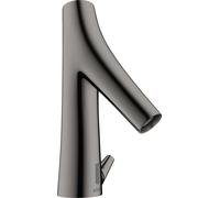 hansgrohe AXOR Starck Mezclador orgánico de lavabo, electrónico, alimentación de red, con control de temperatura, proyección de 117 mm, 12173330, Color: Cromo negro pulido