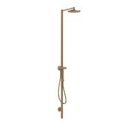hansgrohe AXOR Starck Nature conjunto de columna de ducha, con ducha mural 240 1jet, montaje en superficie, 12670140, Color: Bronce cepillado