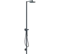 hansgrohe AXOR Starck Nature conjunto de columna de ducha, con ducha mural 240 1jet, montaje en superficie, 12670340, Color: Cromo negro cepillado