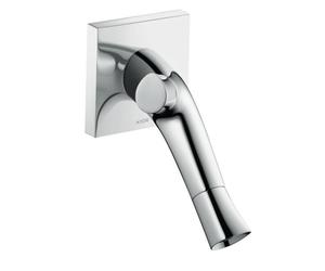 hansgrohe AXOR Starck Organic Mezclador de lavabo de 2 manijas empotrado, montaje en pared, 12015330, Color: Cromo negro pulido
