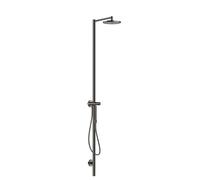hansgrohe AXOR Starck set de ducha, ducha de techo 240 1jet, con termostato, montaje en superficie, 12672330, Color: Cromo negro pulido
