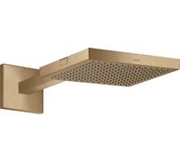 hansgrohe AXOR Starck ShowerCollection 24 x 24 Ducha mural de 1 chorro con brazo de ducha, 10925140, Color: Bronce cepillado