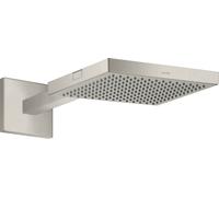 hansgrohe AXOR Starck ShowerCollection 24 x 24 Ducha mural de 1 chorro con brazo de ducha, 10925800, Color: Óptica de acero inoxidable