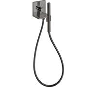 hansgrohe AXOR Starck ShowerCollection Módulo de ducha manual empotrado 12 x 12, cuadrado, 10651330, Color: Cromo negro pulido