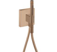 hansgrohe AXOR Starck ShowerCollection Porter unidad 12 x 12, con ducha manual 2jet y manguera de ducha, 12626310, Color: Oro rojo cepillado
