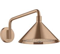 hansgrohe AXOR Starck ShowerSelect 240 2jet con brazo de ducha de 400 mm, conexión a la pared, 26021310, Color: Oro rojo cepillado