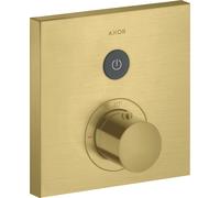 hansgrohe AXOR Starck ShowerSelect Termostato cuadrado empotrado para 1 consumidor, 36714950, Color: Latón cepillado