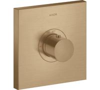 hansgrohe AXOR Starck ShowerSelect Termostato cuadrado de alto caudal empotrado, 36718140, Color: Bronce cepillado