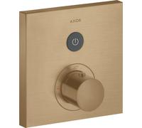 hansgrohe AXOR Starck ShowerSelect Termostato cuadrado empotrado para 1 consumidor, 36714140, Color: Bronce cepillado
