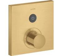 hansgrohe AXOR Starck ShowerSelect Termostato cuadrado empotrado para 1 consumidor, 36714250, Color: Óptica de oro cepillado