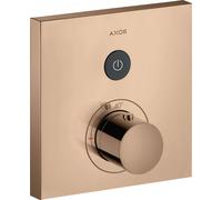 hansgrohe AXOR Starck ShowerSelect Termostato cuadrado empotrado para 1 consumidor, 36714300, Color: Oro rojo pulido