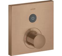 hansgrohe AXOR Starck ShowerSelect Termostato cuadrado empotrado para 1 consumidor, 36714310, Color: Oro rojo cepillado
