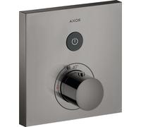 hansgrohe AXOR Starck ShowerSelect Termostato cuadrado empotrado para 1 consumidor, 36714330, Color: Cromo negro pulido