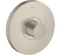 hansgrohe AXOR Starck ShowerSelect Thermostat Termostato de alto caudal redondo empotrado, 36721820, Color: Níquel Cepillado
