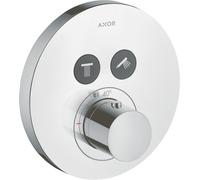 hansgrohe AXOR Starck ShowerSelect Termostato redondo empotrado para 2 consumidores, 36723000, Color: cromado