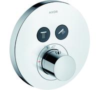 hansgrohe AXOR Starck ShowerSelect Termostato redondo empotrado para 2 consumidores, 36723000, Color: cromado