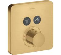 Hansgrohe Axor Starck ShowerSelect Termostato suave empotrado para 2 consumidores, Color: Ãptica de oro cepillado - 36707250