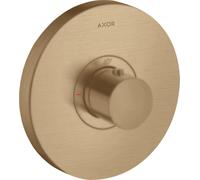 hansgrohe AXOR Starck ShowerSelect Thermostat Termostato de alto caudal redondo empotrado, 36721140, Color: Bronce cepillado