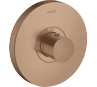 hansgrohe AXOR Starck ShowerSelect Thermostat Termostato de alto caudal redondo empotrado, 36721310, Color: Oro rojo cepillado