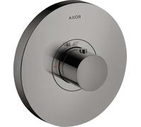 hansgrohe AXOR Starck ShowerSelect Thermostat Termostato de alto caudal redondo empotrado, 36721330, Color: Cromo negro pulido