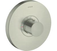 hansgrohe AXOR Starck ShowerSelect Thermostat Termostato de alto caudal redondo empotrado, 36721820, Color: Níquel Cepillado