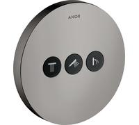 hansgrohe AXOR Starck ShowerSelect Válvula redonda empotrada para 3 consumidores, 36727330, Color: Cromo negro pulido