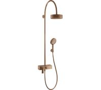 hansgrohe AXOR Starck ShowerSolutions de ducha con mezclador monomando y rociador de 1 chorro, 39620310, Color: Oro rojo cepillado